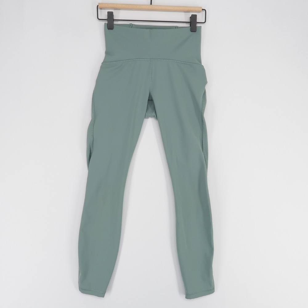 Lululemon Train Times 7/8 Pant Leggings Womens 4 Celedon Green Luxtreme